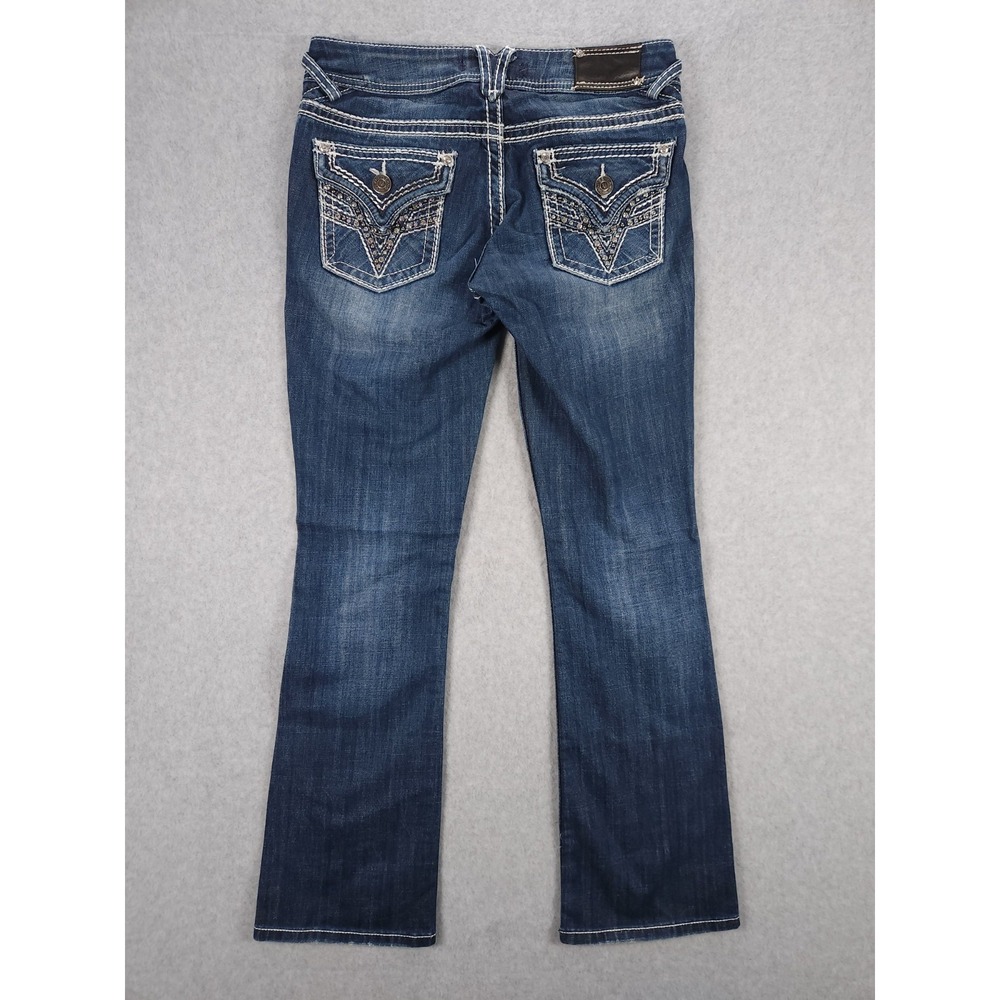 Vigoss Womens Size 5/28 Blue Denim Boot Cut Embroidered Jeans